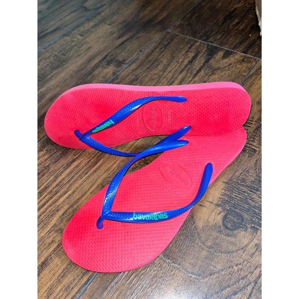 Havaianas Women's Red and Blue Loafers